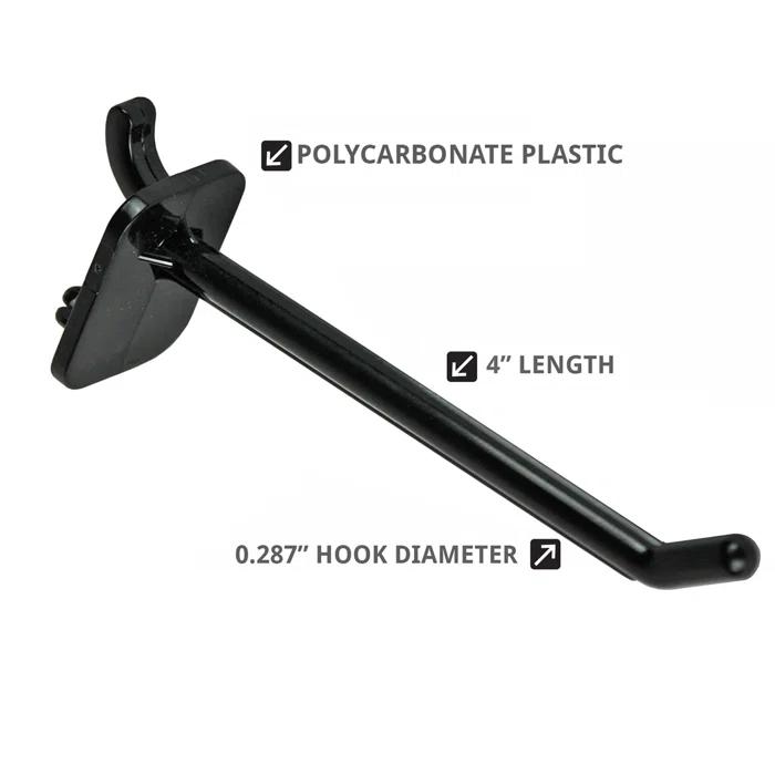 4" Locking Hook: 0.287" Diameter, 50-Pack
