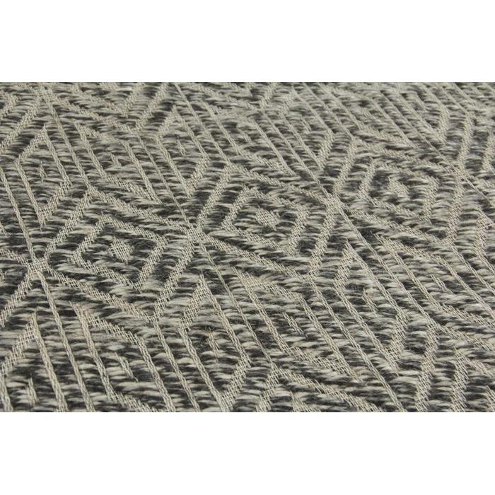 EXQUISITE RUGS Woven Earth Handmade Flatweave Wool Charcoal/Ivory Area Rug | Wayfair