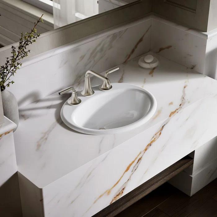 Farmington Self Rimming Bathroom Sink with Center