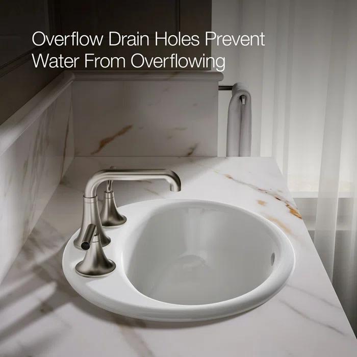 Farmington Self Rimming Bathroom Sink with Center