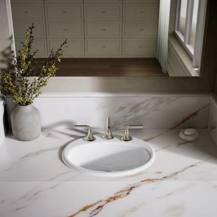 Farmington Self Rimming Bathroom Sink with Center