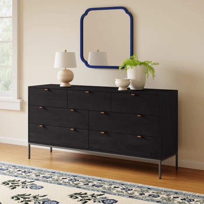 Rosamonde 7-Drawer Dresser - Black