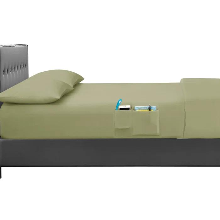 Cathay Home, Inc 1800 Series Smart Storage Pocket Microfiber Sheet Set