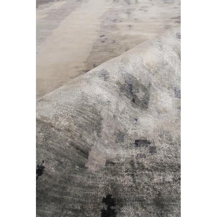 Bamboo Silk Abstract Area Rug