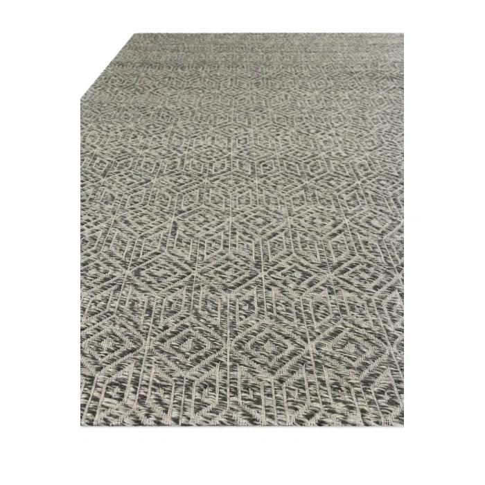 EXQUISITE RUGS Woven Earth Handmade Flatweave Wool Charcoal/Ivory Area Rug | Wayfair