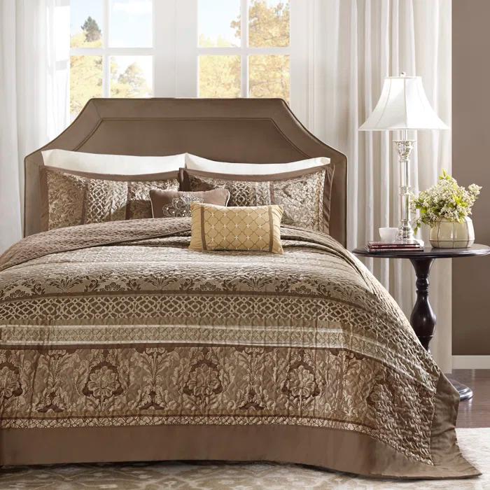 Bellagio 5 Piece Reversible Jacquared Coverlet Set
