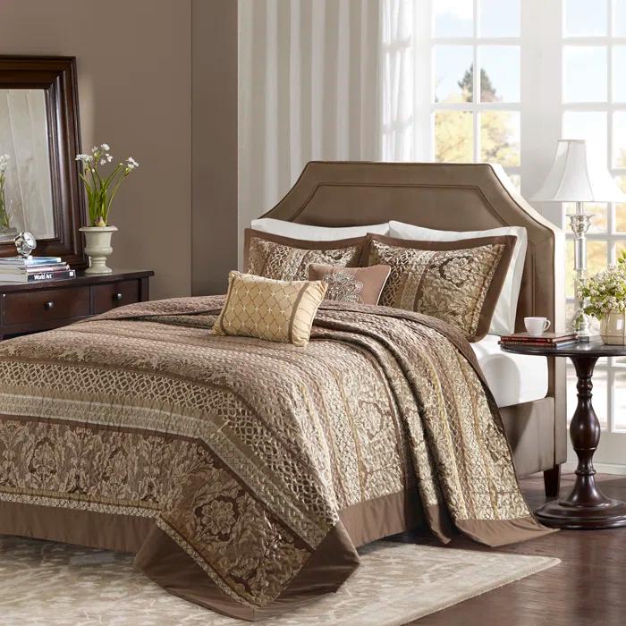 Bellagio 5 Piece Reversible Jacquared Coverlet Set
