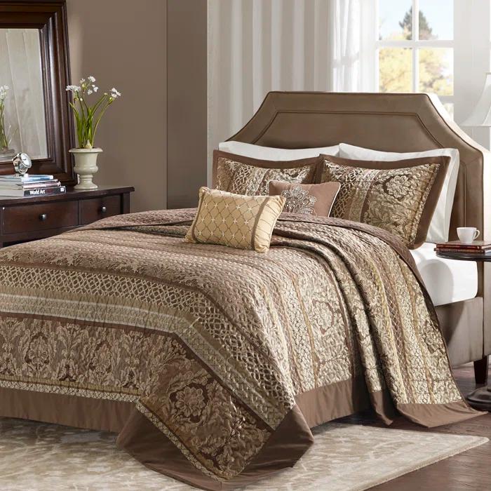 Bellagio 5 Piece Reversible Jacquared Coverlet Set