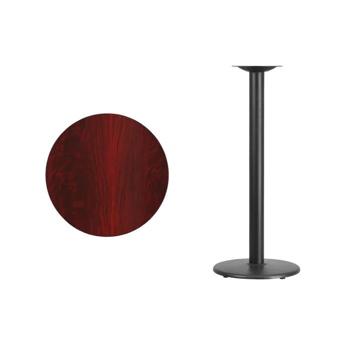 Carrus 24'' Round Laminate Table Top with 18'' Round Bar Height Table Base