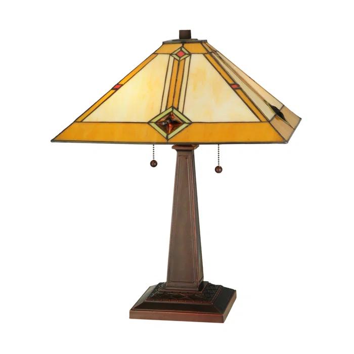 Diamond Mission Glass Table Lamp