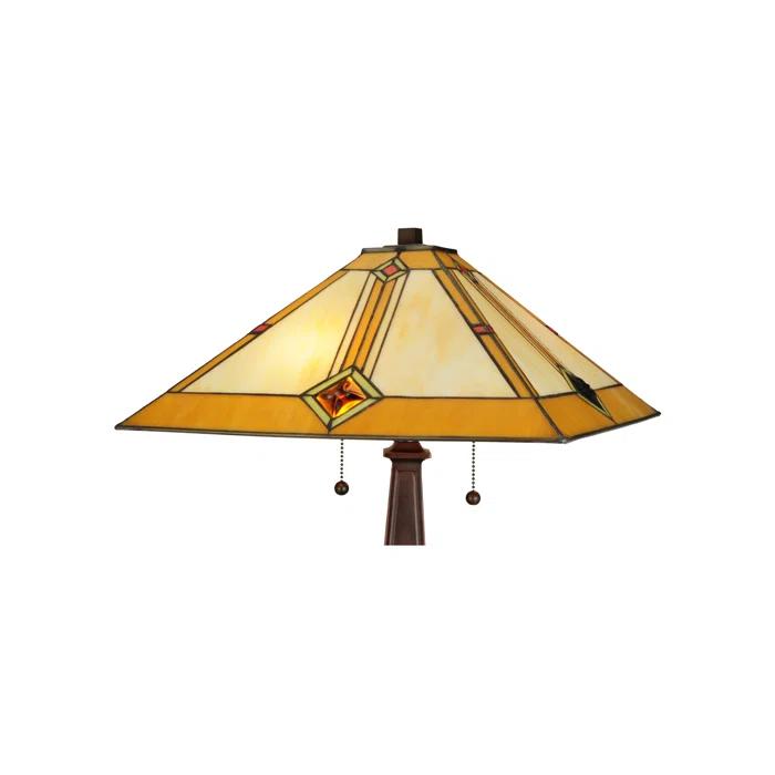 Diamond Mission Glass Table Lamp