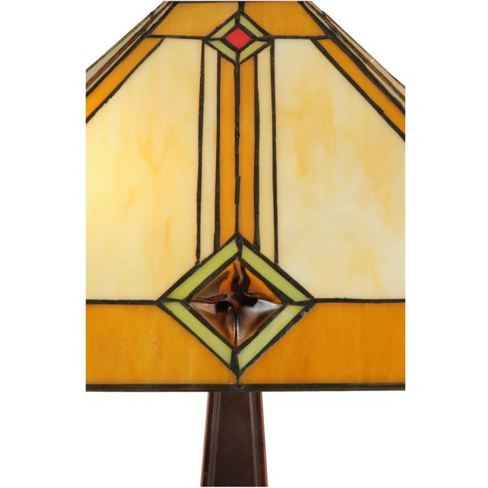 Diamond Mission Glass Table Lamp