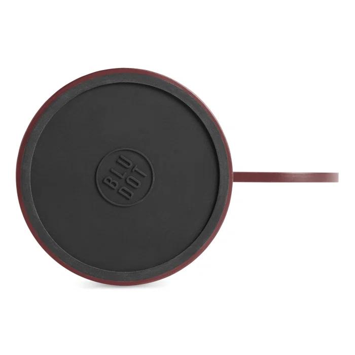 Oxblood Metal Modern Candlestick Holder
