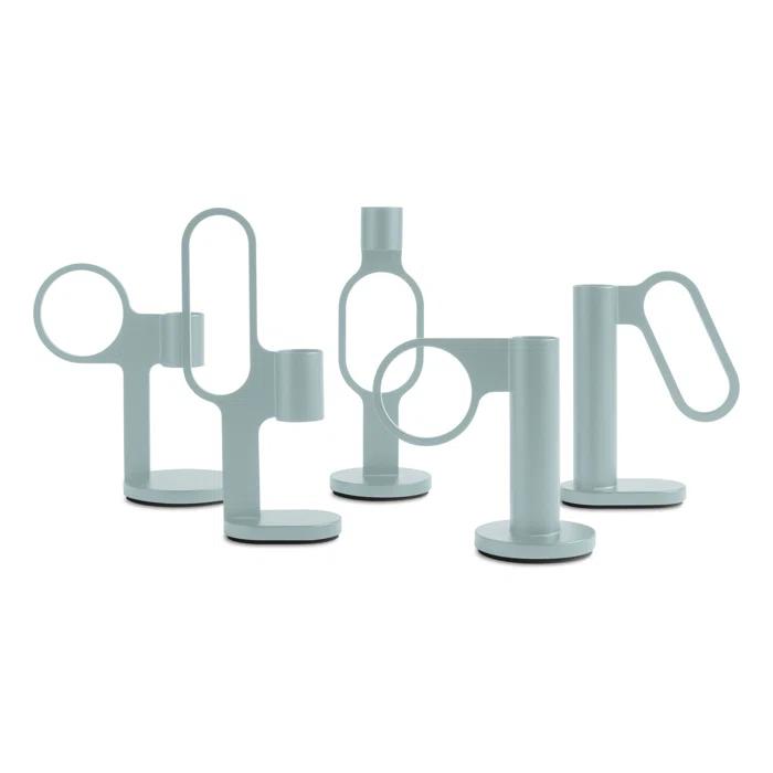Blu Dot Who Goes There? 7'' H Powder-coated Steel Tabletop Candlestick