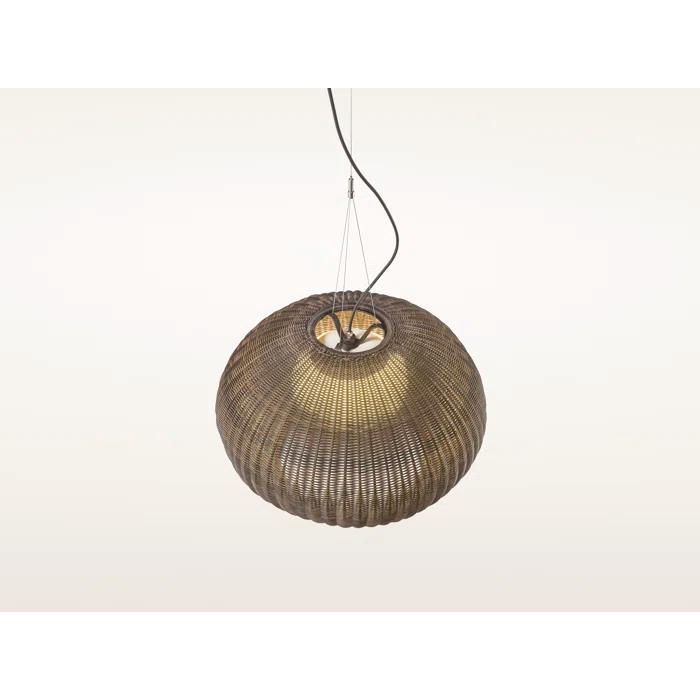 Graphite Brown Aluminum Globe LED Indoor/Outdoor Pendant Light
