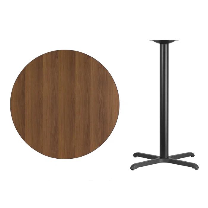 Flash Furniture Carrus Round Laminate Table Top with Height Table Base