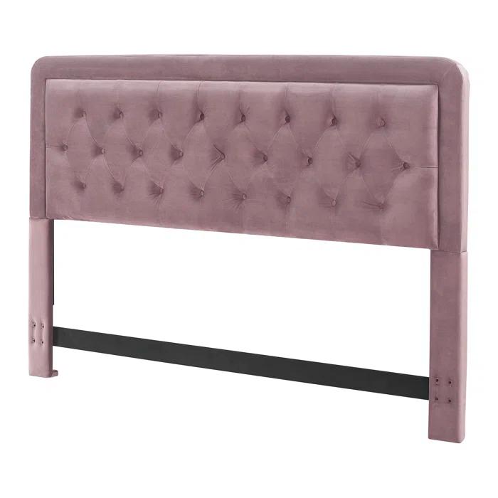 Elle Decor Amery Elle Décor Diamond Stitched Tufted Headboard with Padded Button-Tufting