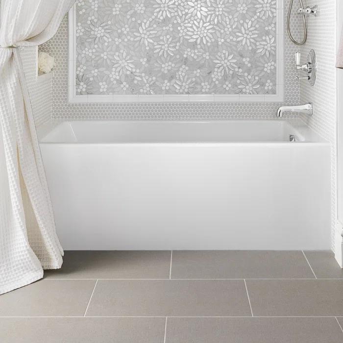Hydro Systems Designer Sydney 60" x 30" Alcove Soaking Acrylic Bathtub SYD6030ATO-WHI-RH
