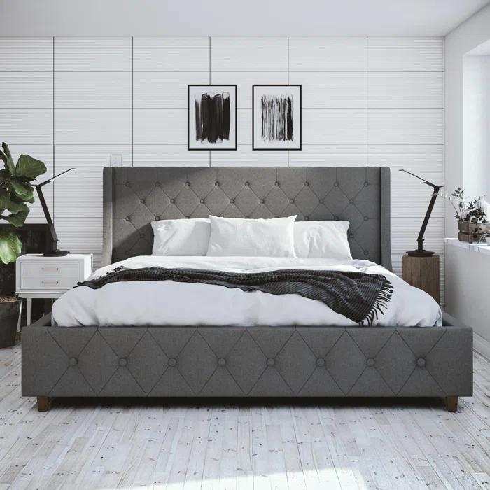 CosmoLiving by Cosmopolitan Mercer Tufted Upholstered Platform Bed
