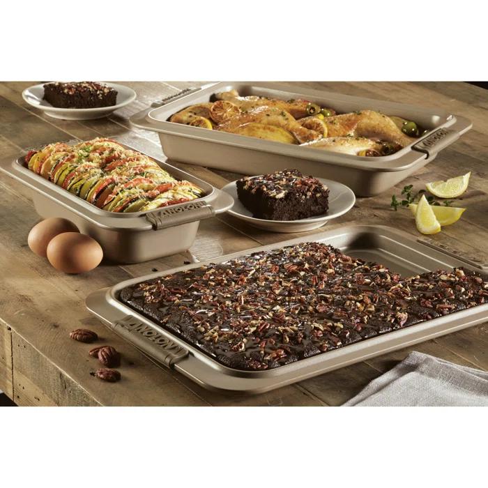 Anolon Advanced Nonstick Bakeware / Baking Set with Silicone Grips