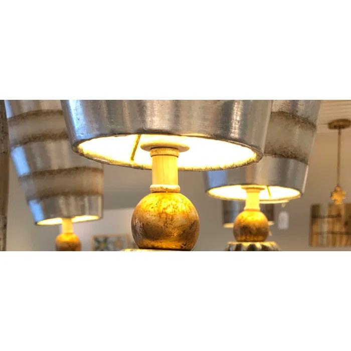 Lucas McKearn Tivoli 5-light Resin Chandelier in Silver with Gold Accents
