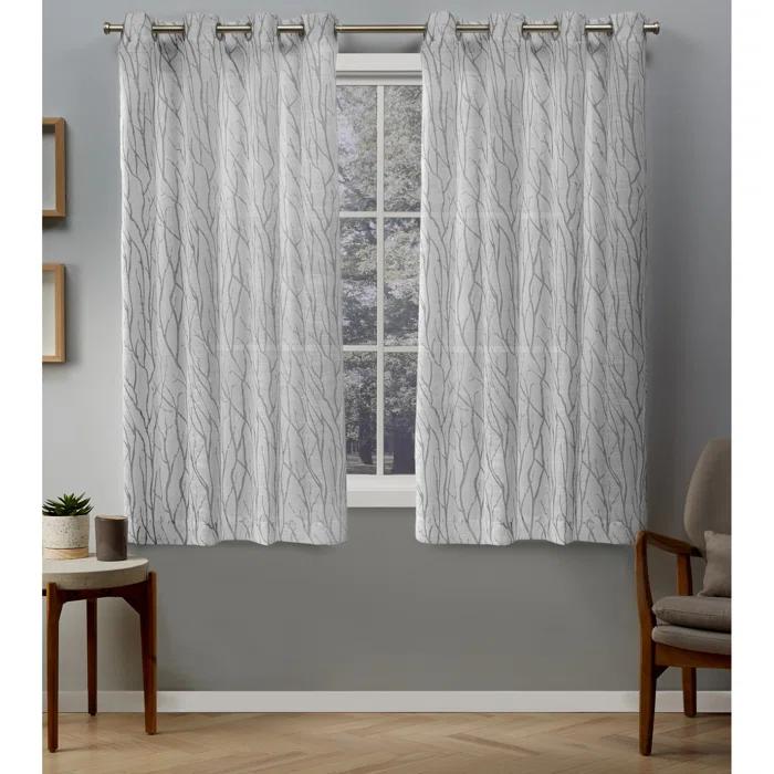Winston Porter Leija Polyester Sheer Curtain Pair (Set of 2)
