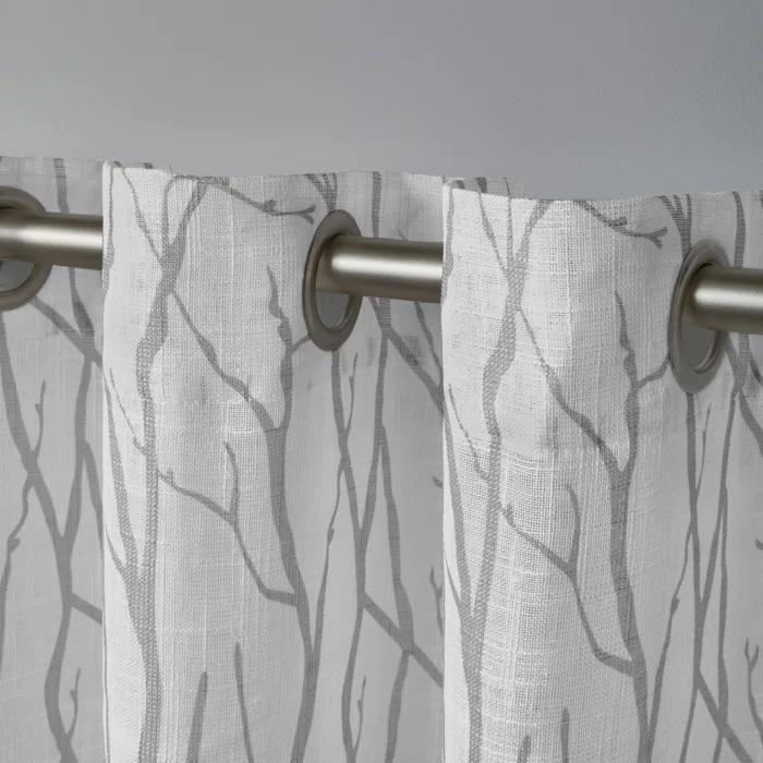 Winston Porter Leija Polyester Sheer Curtain Pair (Set of 2)