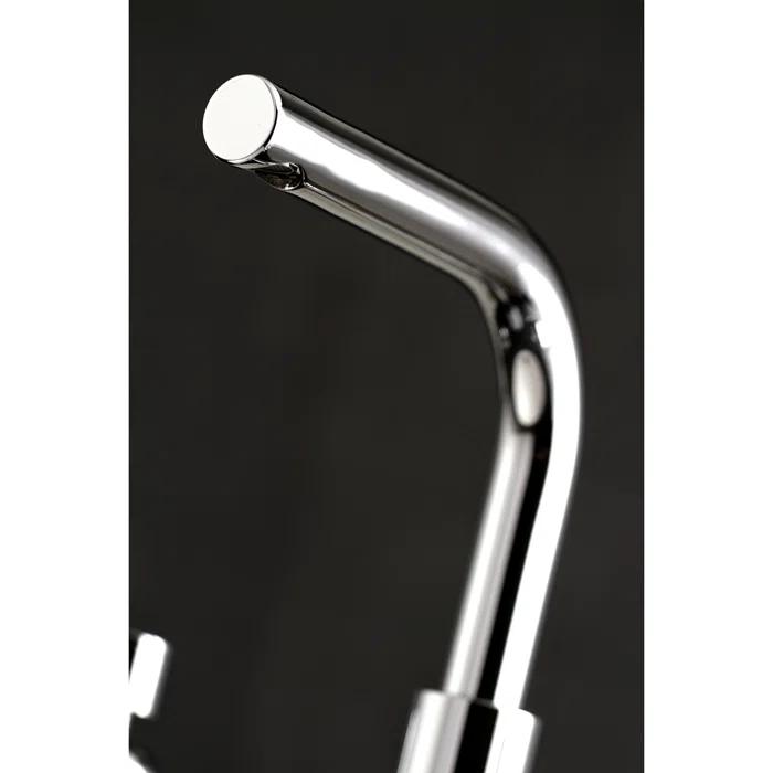 Kingston Brass Concord Two-Handle 3-Hole Deck Mount Widespread Bathroom Faucet with Brass Pop-Up Drain