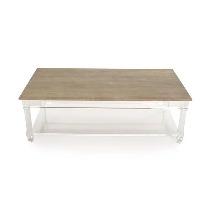 Zentique Corbin Glass Top Coffee Table