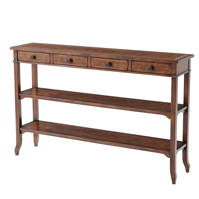 Brooksby French Provincial Cerejeira Mahogany Console Table with Storage