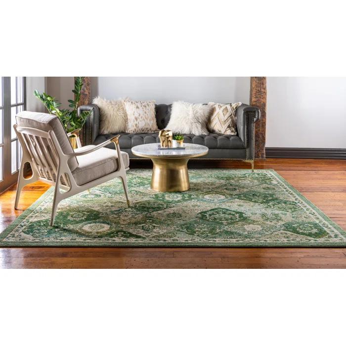Kalf Abstract Green/Gray Rug