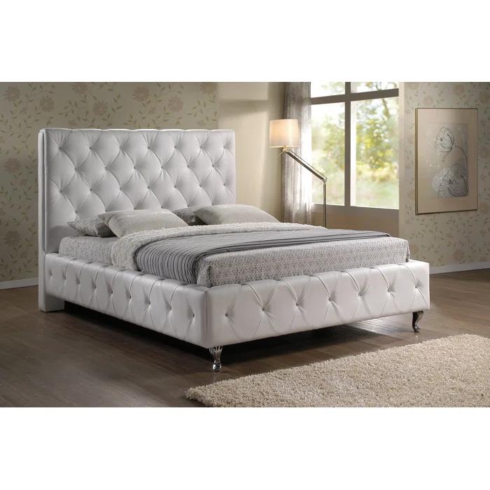 House of Hampton® Sanjuana Vegan Leather Platform Bed