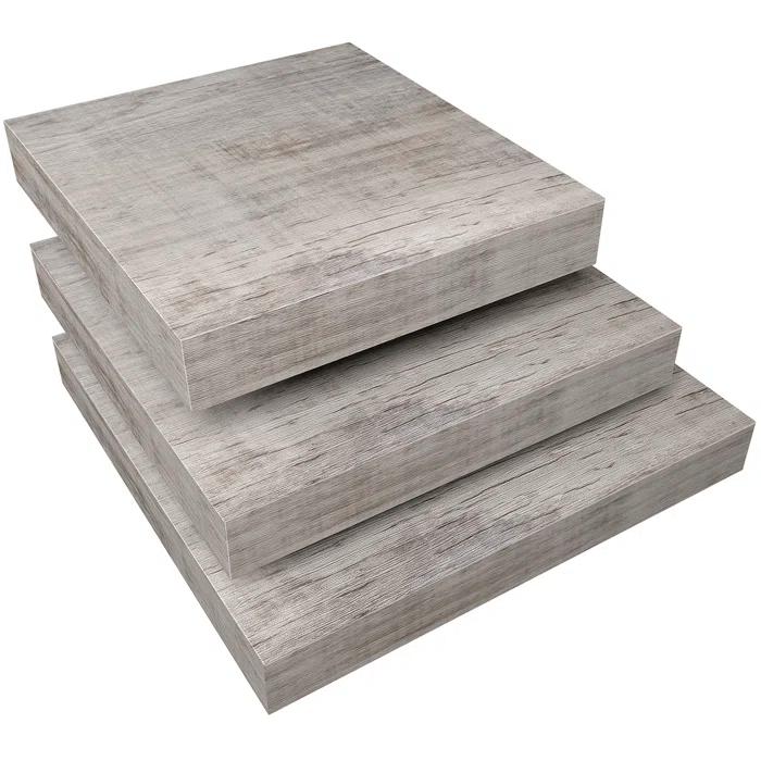 Sorbus Floating Square Shelves Mix Size Set of 3