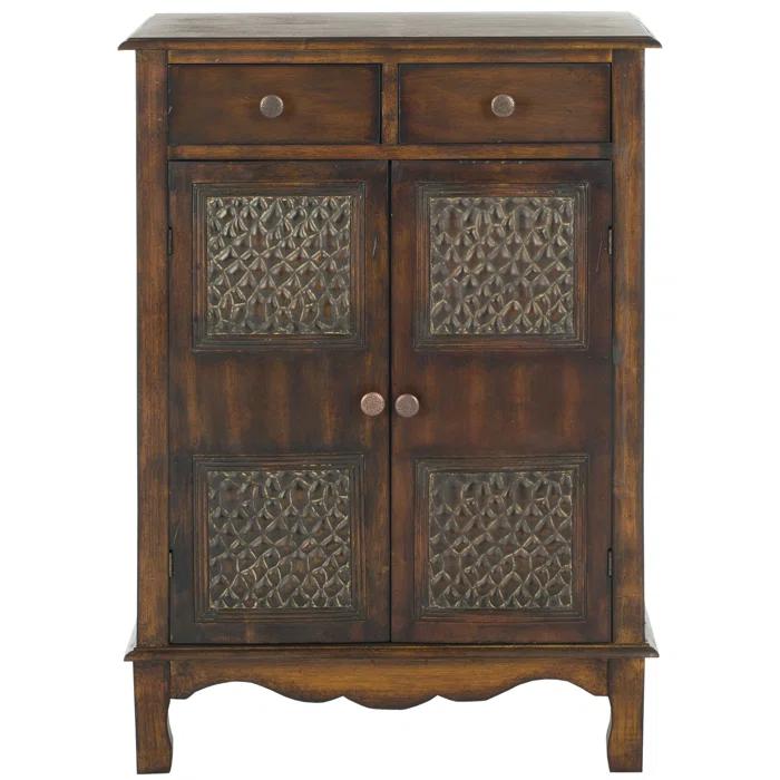 World Menagerie Evrychou Solid Wood Accent Cabinet