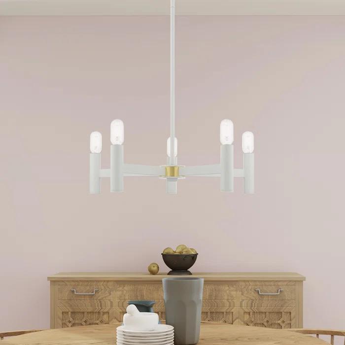Martella 5 Light Metal Dimmable Geometric Chandelier