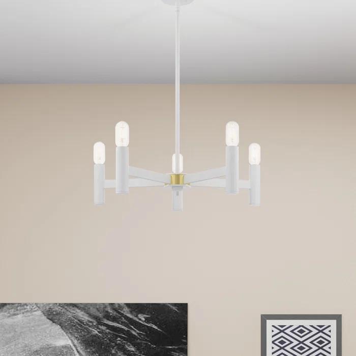 Martella 5 Light Metal Dimmable Geometric Chandelier