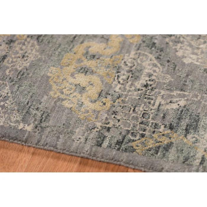 AMER Rugs Pearl Hand-Knotted Silver Sand Area Rug | Perigold