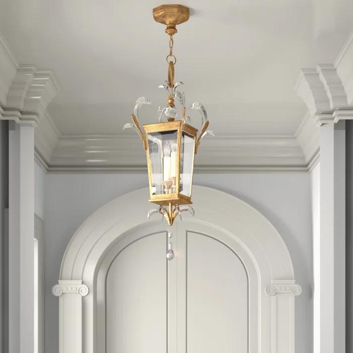 Beveled Arcs 22" Square Pendant