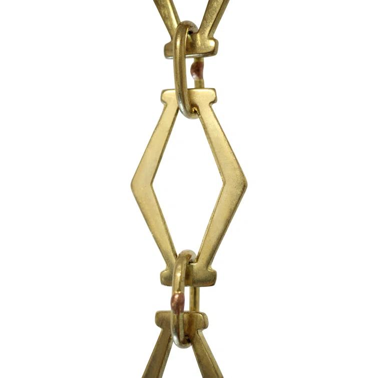 Hexagonal Un-Welded Link Plain Solid Brass Chain or Chain Break