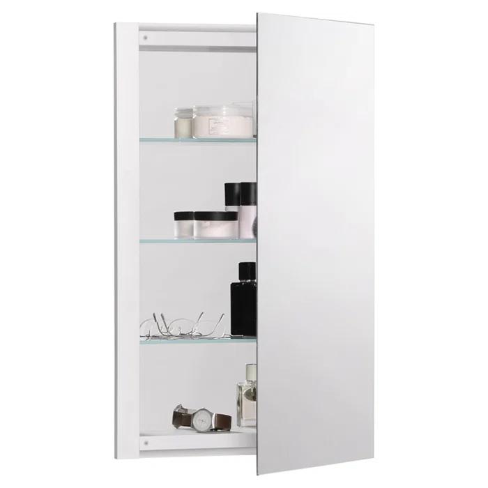 R3 Series Recessed or Surface Mount Frameless Medicine Cabinet with 3 Adjustable Shelves