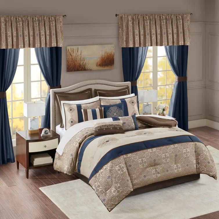 Madison Park Essentials Jacquard Traditional 24 Piece Room in a Bag