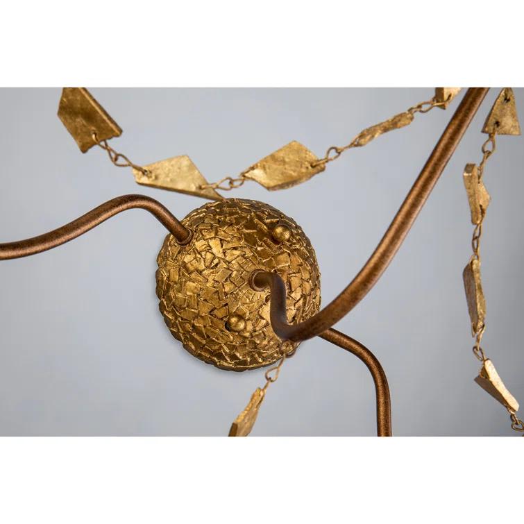 Lucas McKearn Mosaic 3-light Traditional Metal Wall Sconce in Gold Leaf
