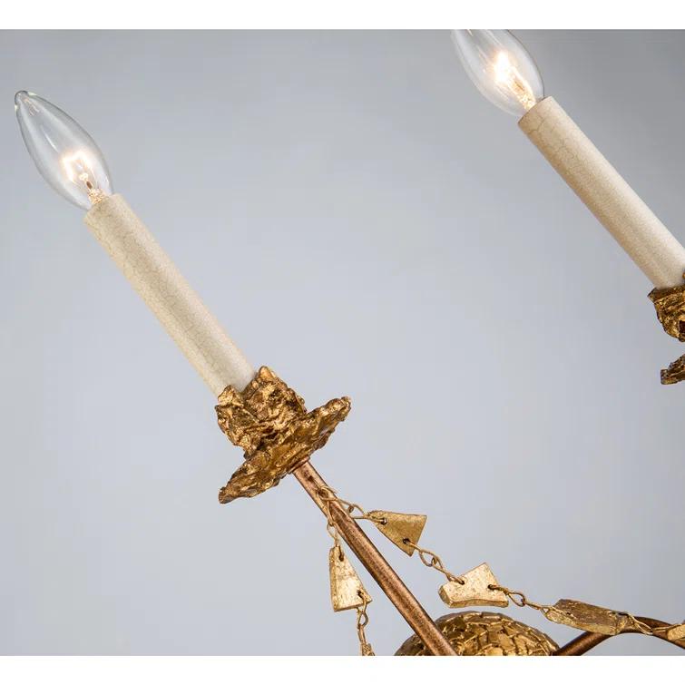 Lucas McKearn Mosaic 3-light Traditional Metal Wall Sconce in Gold Leaf