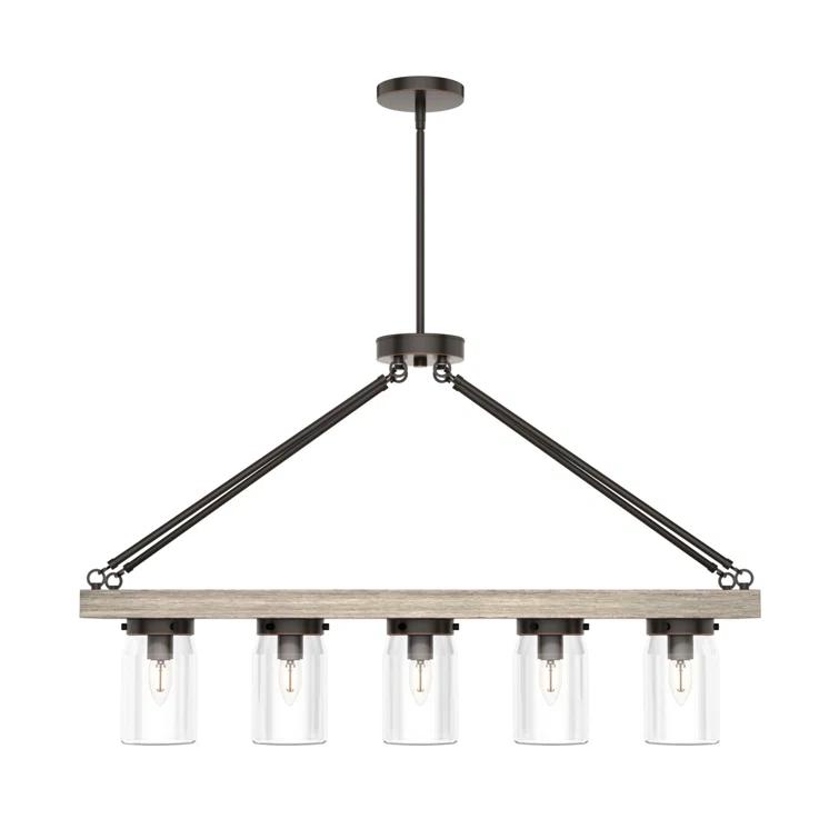 Hunter Fan Devon Park 5 - Light Kitchen Island Linear Pendant