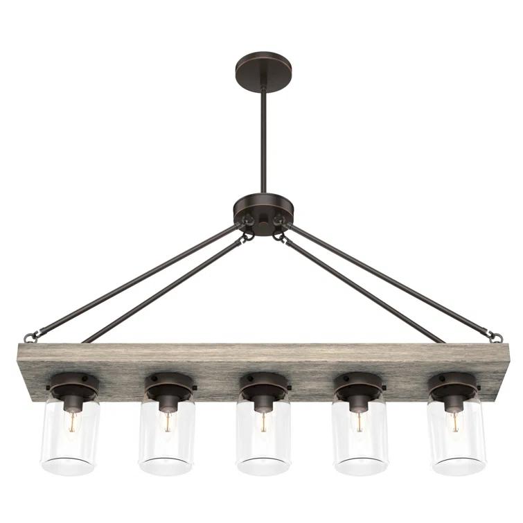 Hunter Fan Devon Park 5 - Light Kitchen Island Linear Pendant