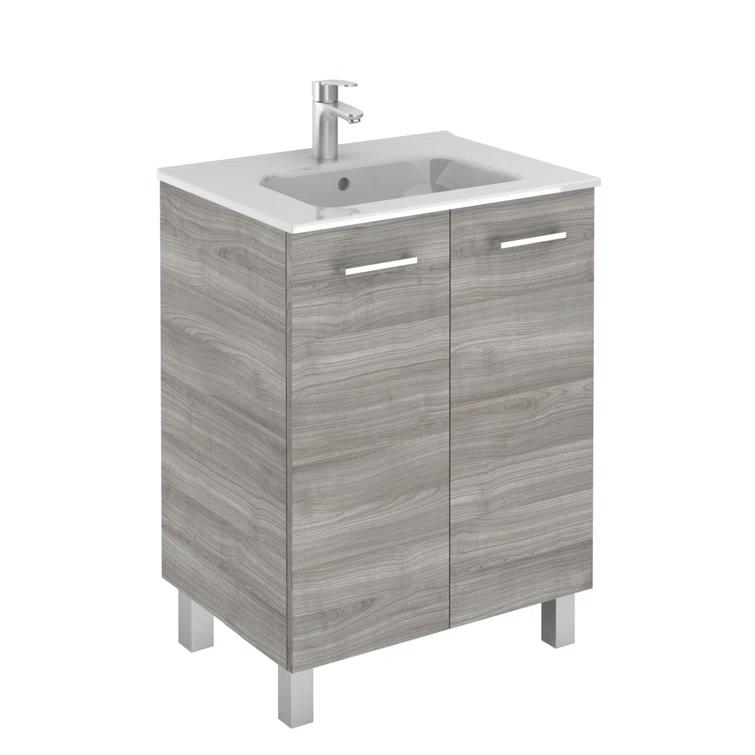 WS Bath Collections Logic 27.6'' Single Bathroom Vanity with Ceramic Top