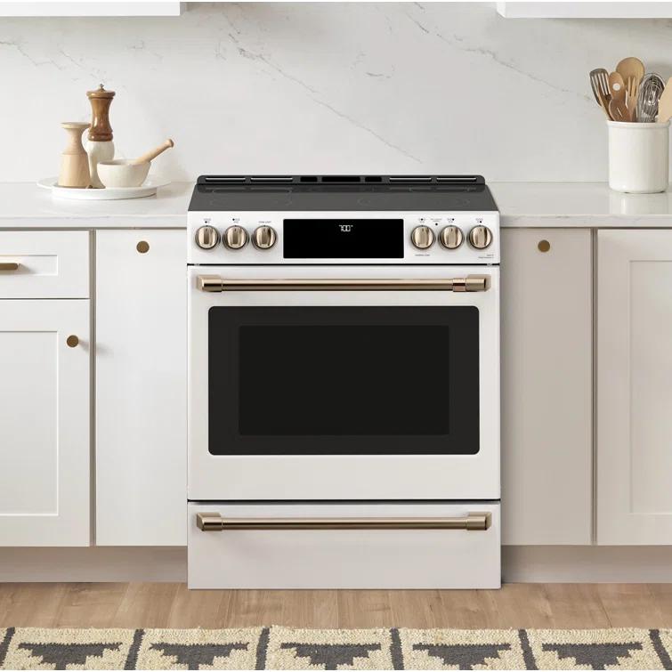 Café 30" 5.7 cu. ft. Smart Slide-in Electric Range with Convection Oven and Radiant Cooktop