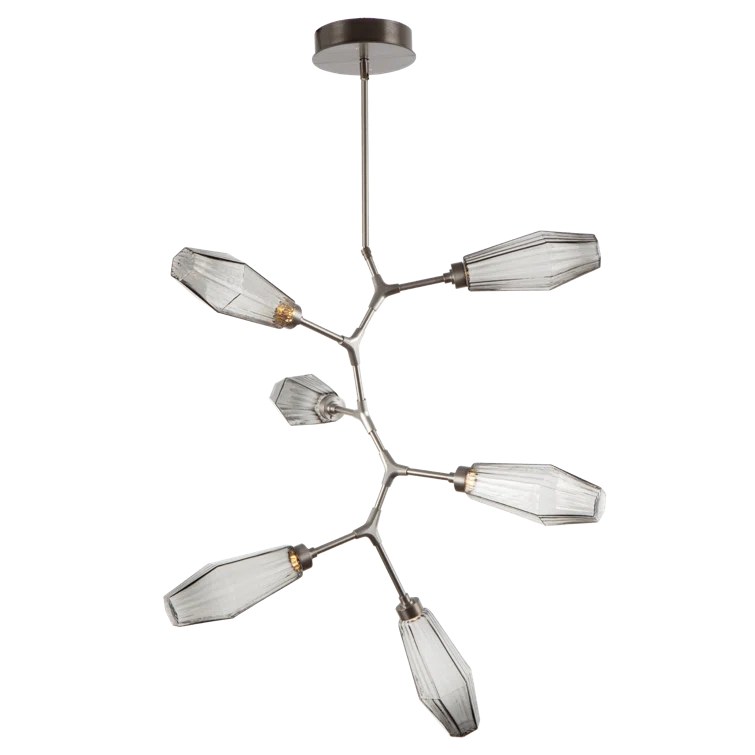 Modern Black Sputnik Chandelier with Glass Shades