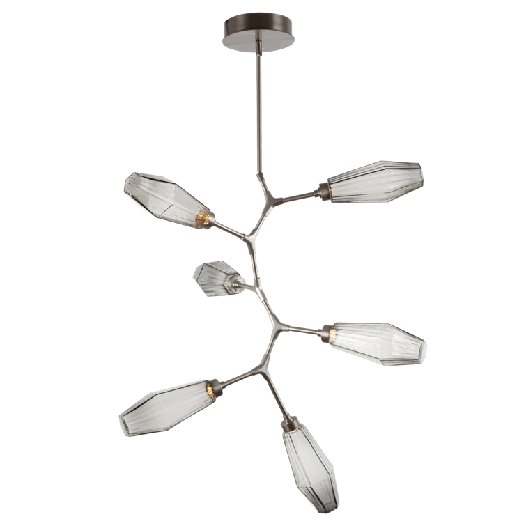 Modern Black Sputnik Chandelier with Glass Shades