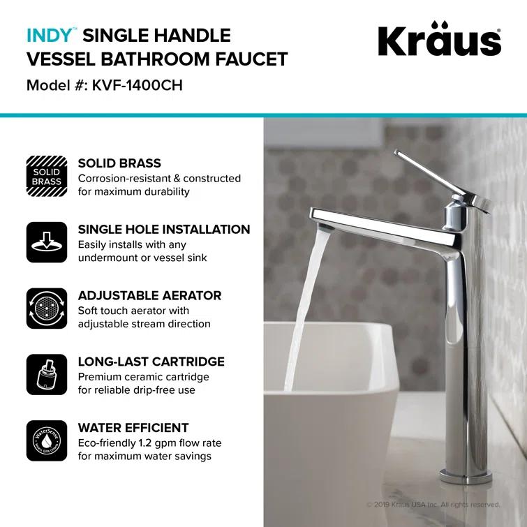 Indy Single Hole Bathroom Faucet